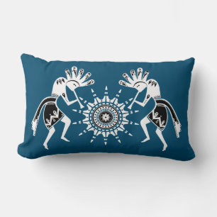 Native Americans Culture - Sun Dancing Kokopelli 2 Lumbar Pillow