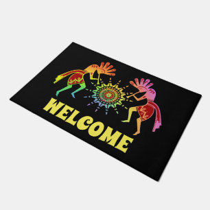 Native Americans Culture - Sun Dancing Kokopelli 4 Doormat