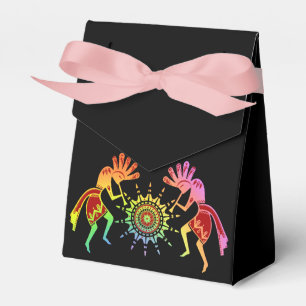 Native Americans Culture - Sun Dancing Kokopelli 4 Favor Box