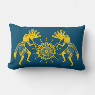 Native Americans Culture - Sun Dancing Kokopelli 6 Lumbar Pillow