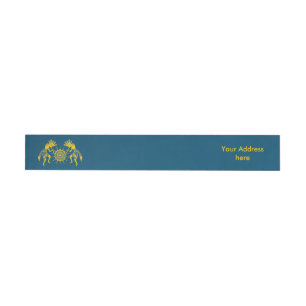 Native Americans Culture - Sun Dancing Kokopelli 6 Wraparound Address Label