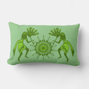 Native Americans Culture - Sun Dancing Kokopelli 7 Lumbar Pillow