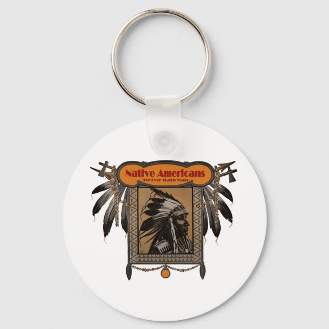 NATIVE AMERICANS For Over 10,000 Years Keychain (Front)
