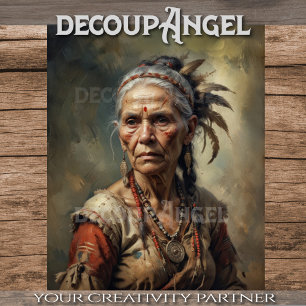 Native Americans Keeper of Wisdom Decoupage Tissue Paper