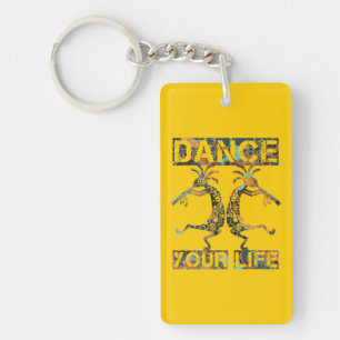 Native Americans Kokopelli - Dance Your Life 1 Keychain