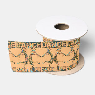 Native Americans Kokopelli - Dance Your Life 1 Satin Ribbon