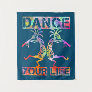 Native Americans Kokopelli - Dance Your Life 3 Tapestry