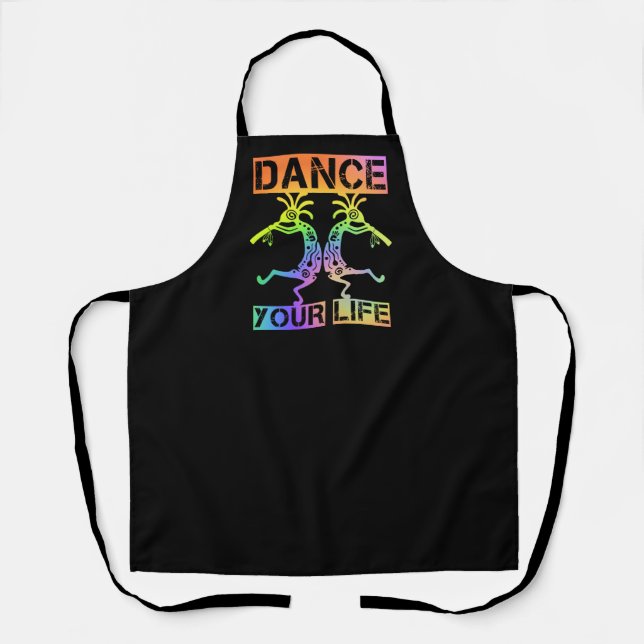 Native Americans Kokopelli - Dance Your Life 4 Apron (Front)