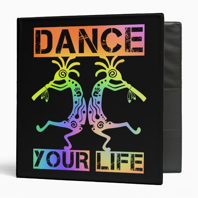 Native Americans Kokopelli - Dance Your Life 4 Binder (Front/Inside)