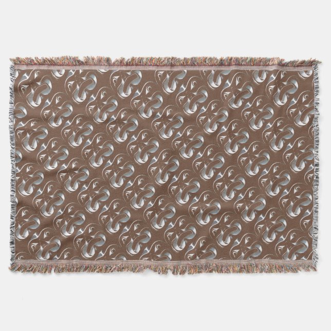 Native Art Blanket Tribal Mask Throw Blanket Gifts (Front)
