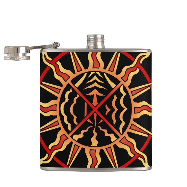 Native Art Flask Spiritual Native Art Flasks Gifts (Opened)