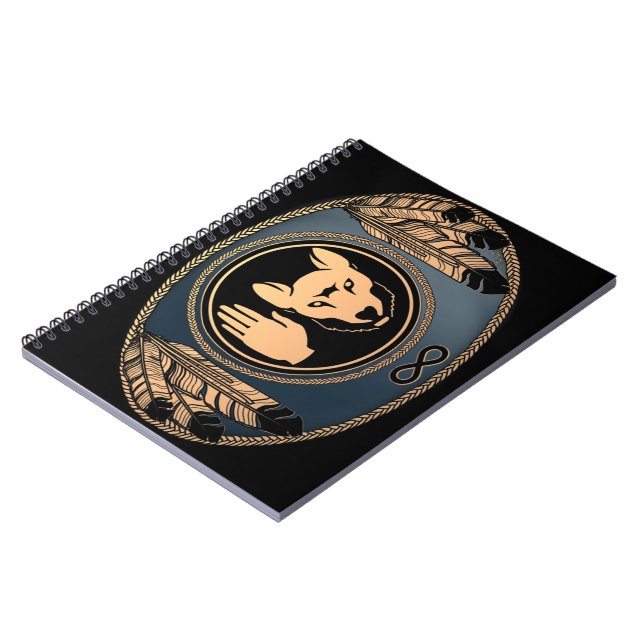 Native Art Notebook Metis Rebellion Wolf Journal (Left Side)