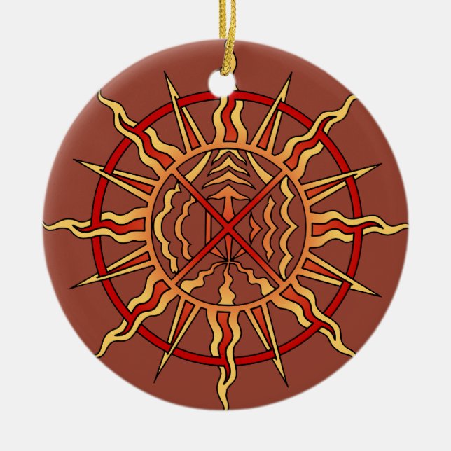 Native Art Ornament Spiritual Symbol Keepsakes (Front)