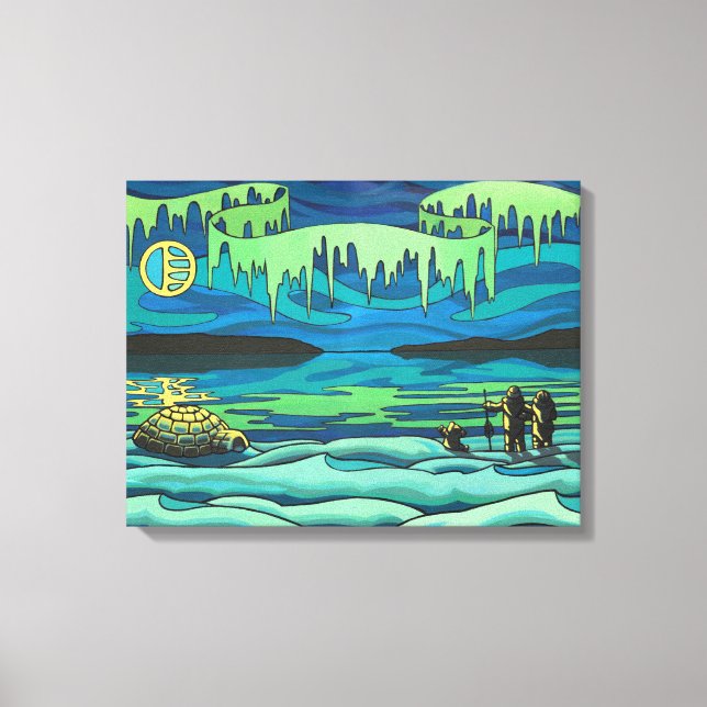 Native Art Painting Print Inuit Love Canvas Prints (Front)