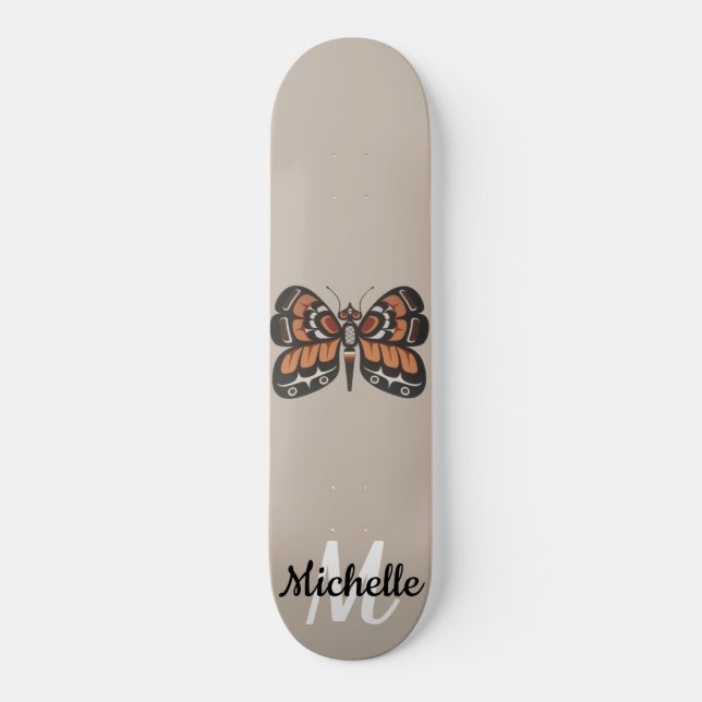 Native Art Skateboard Deck - Butterfly (Front)