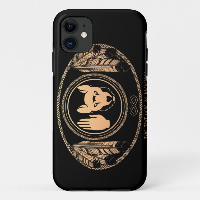 Native Art Wolf Drapeau iPhone 5 Coque Rebellion C (Dos)