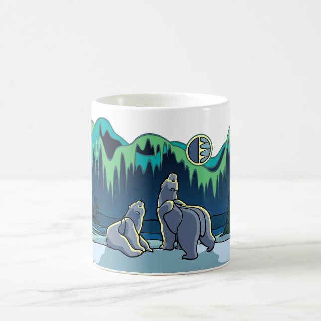 Native Bear Art Cups Mugs Polar Bear Cup & Glasses (Center)