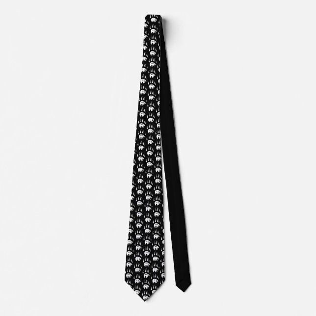 Native Bear Art Ties Tribal Bear Claw Necktie (Front)