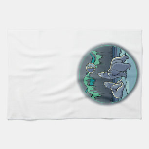 Native Bear Art Towel Polar Bear Tea Towel