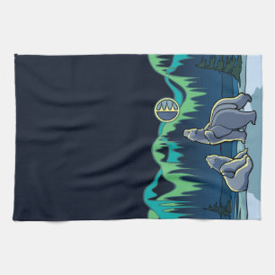 Native Bear Art Towel Polar Bear Tea Towel