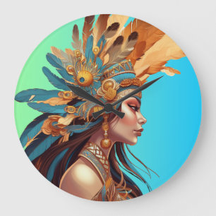 NATIVE BEAUTY #1 LARGE CLOCK