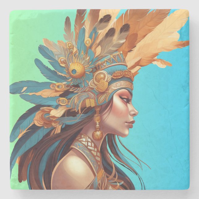 NATIVE BEAUTY #1 STONE COASTER (Front)