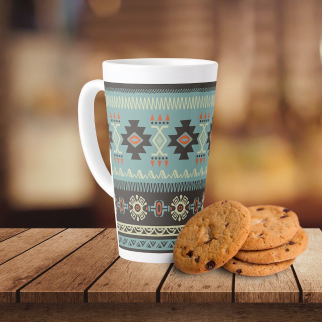 Native Blanket Pattern  Latte Mug (Creator Uploaded)