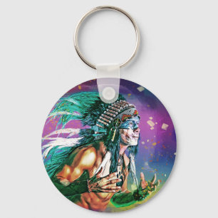 Native Chief Keychain