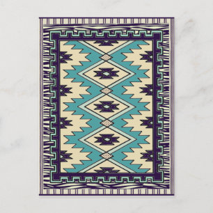 Native Chief Pattern Postcard