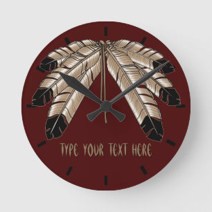 Native Clock Custom First Nation Tribe Wall Clock