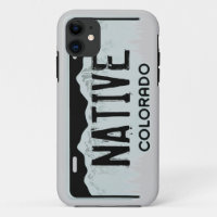 Native Colorado black license plate iphone 5 case