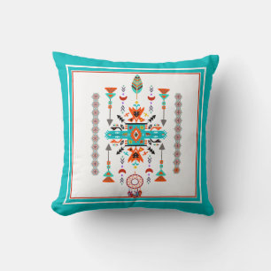Native design throw pillow