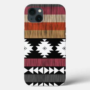 Native Ethnic Colourful Lines Pattern  iPhone 13 Case