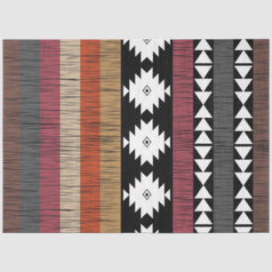Native Ethnic Colourful Lines Pattern  Tissue Paper