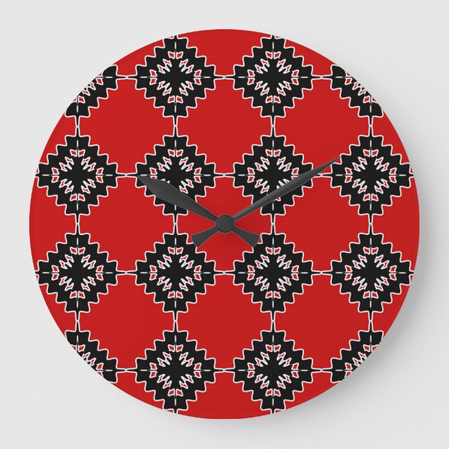 Native ethnic pattern large clock (Front)