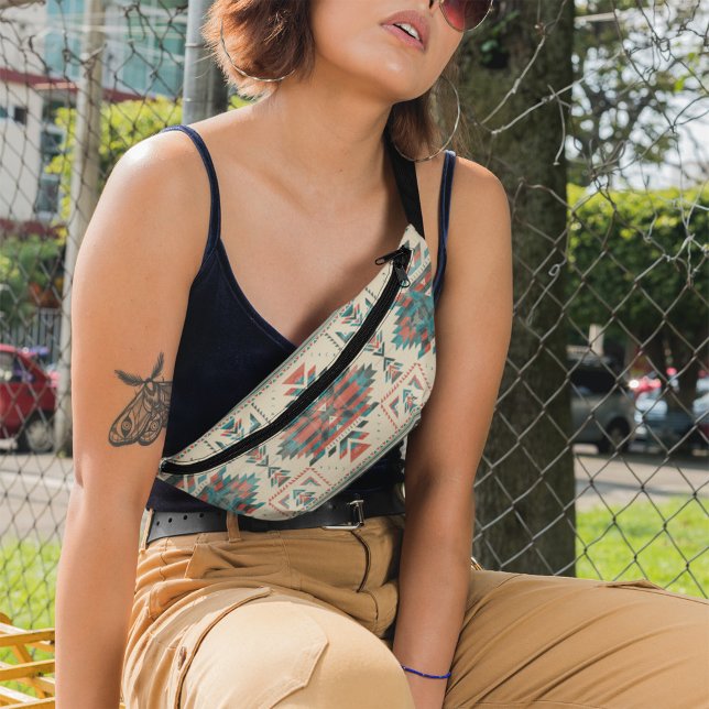 Native Ethnic Pattern Vintage Boho Seamless Fanny Pack (Creator Uploaded)