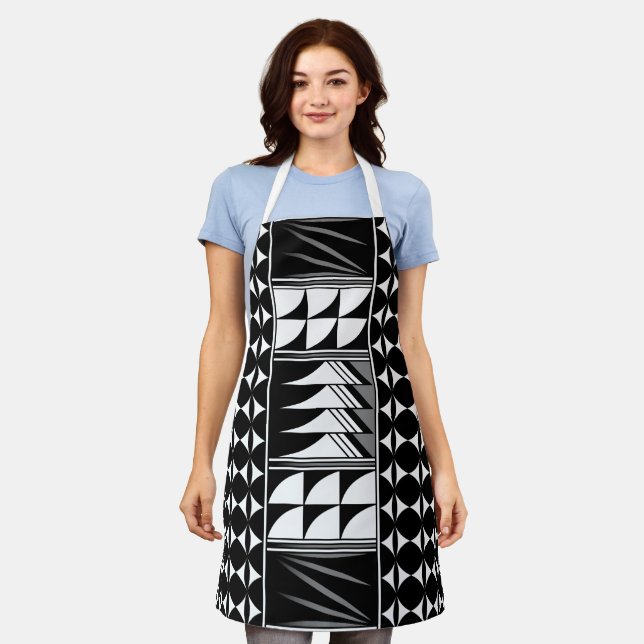 Native Feather Blessing in Grey Apron (Worn)