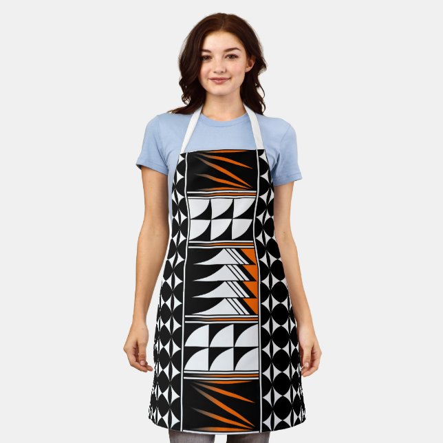 Native Feather Blessing in Orange Apron (Worn)