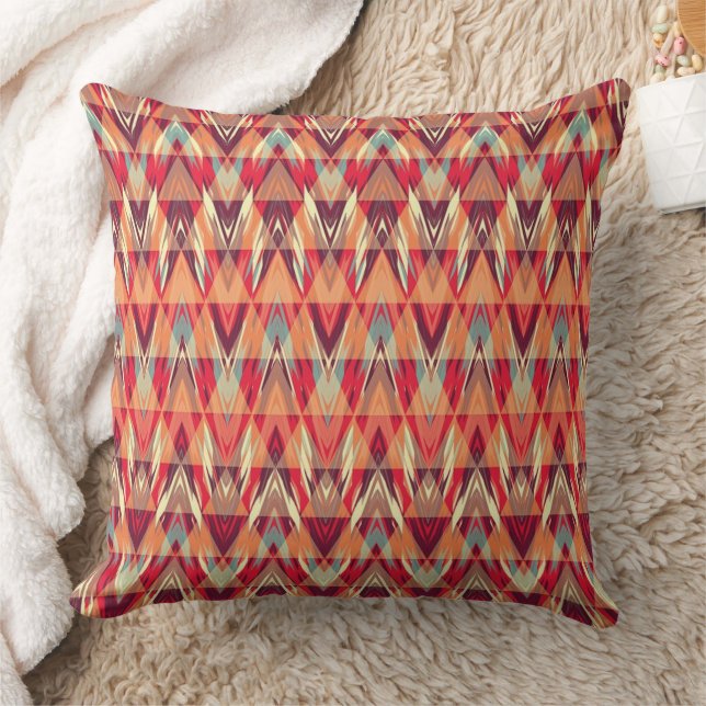Native Fire 20x20 Throw Pillow (Blanket)