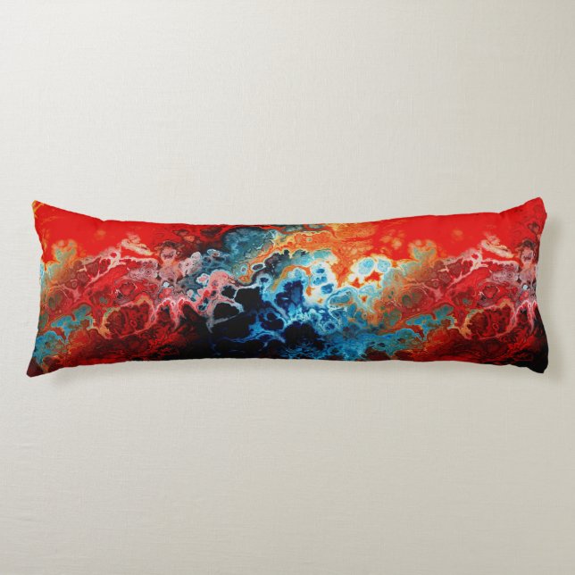 Native Fire Fractal Body Pillow (Front)