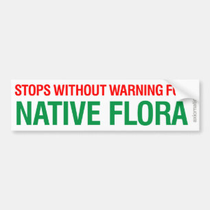 NATIVE FLORA (GW) BUMPER STICKER