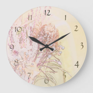 Native Flowers Wall Clock
