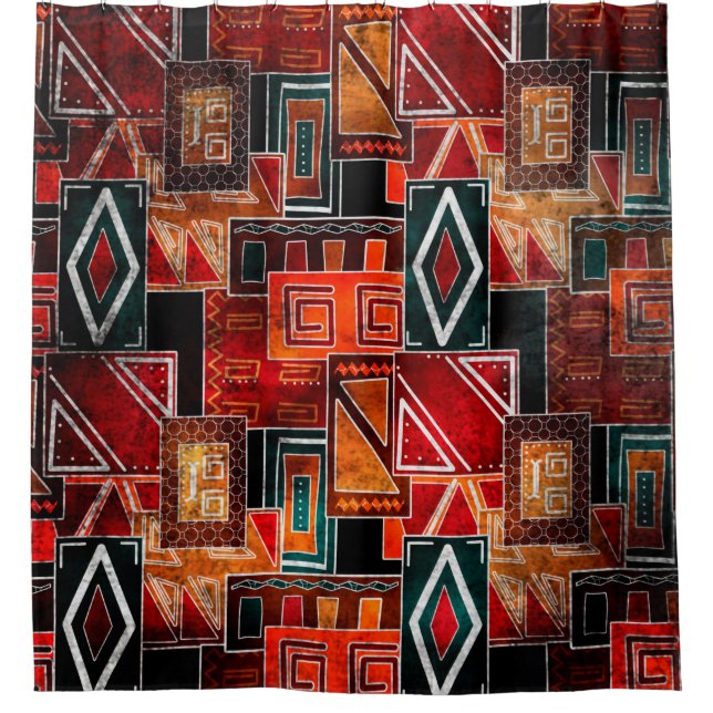 Native folk grunge ornamental pattern background (Front)