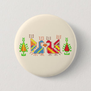 Native Geometric Pattern Round Badge 2 Inch Round Button