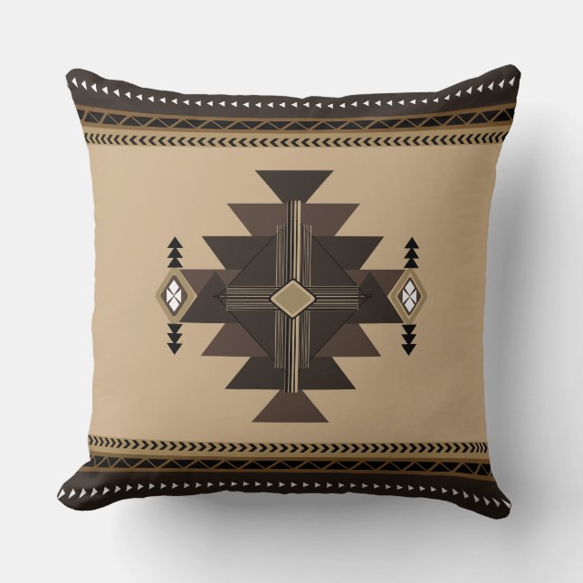 Native Geometric   Throw Pillow (Front)