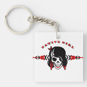 Native Girl Keychain