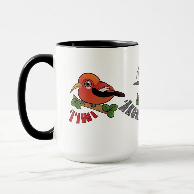 Native Hawaiian Forest Birds  Mug (Left)
