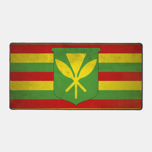 Native Hawaiians flag Desk Mat (Front)
