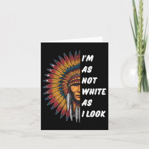 Native Indian American Day Sticker Card