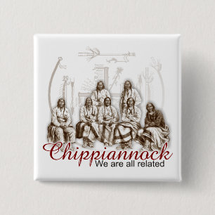 Native Indian We are all related Button
